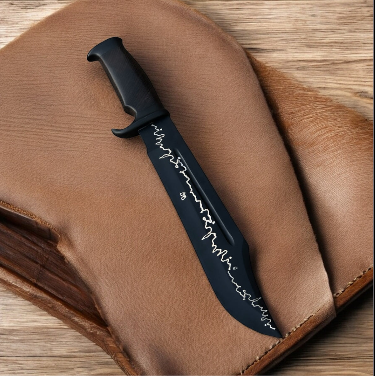 Authentic Crocodile Dundee Knife 16" – J2 Steel Blade, Brass Guard & Rosewood or Leather Handle